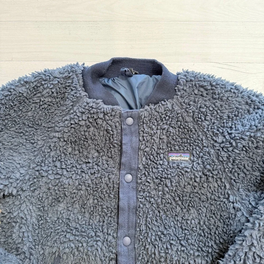 Patagonia Kids' Retro-X Bomber‎ Jacket navy blue kids size 12